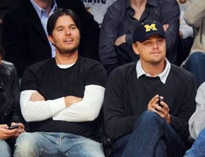 Leonade Dicaprio with his step brother Adam Farrar