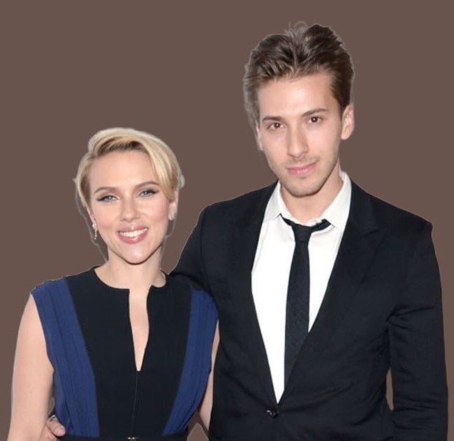 Scarlett Johansson with brother Adrian Johansson