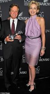 michael douglas and Sharon Stone image.