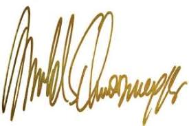 Arnold Schwarzenegger signature image.