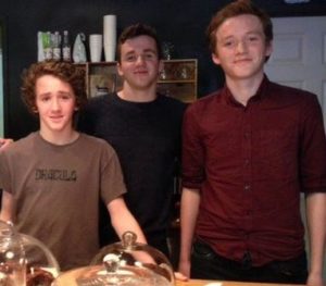 Art Parkinson with his brothers Pearce Parkinson and Padhraig Parkinson ...