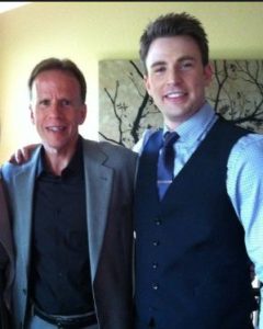 Chris Evans with his father Bob