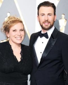 Chris Evans with his sister Carly Evans