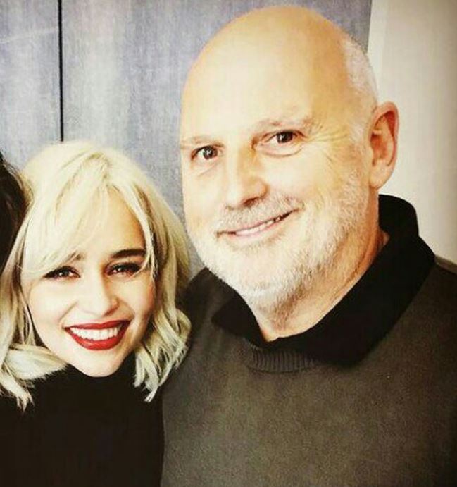 Emilia Clarke with father Peter Clarke