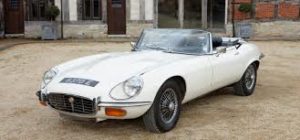 Jaguar E type convertible car image.