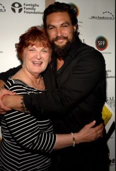 Jason Momoa with his mother Coni