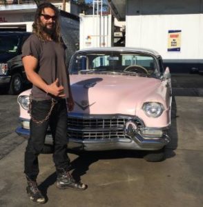 Jason Momoa's pink cadillack image