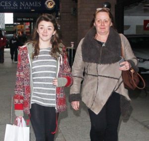 Maisie Williams with her mother Hilary Pitt