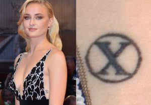Sophie Turner did Xmen tattoo on her left side