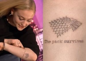 Sophie Turner the pack survives tattoo