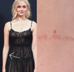 Sophie turner did a date tatto