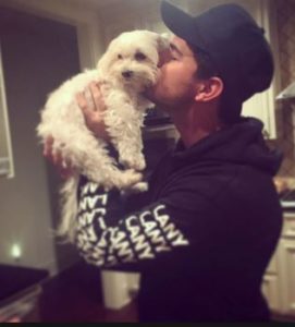 Taylor Lautner and his dog Roxy
