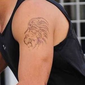 Taylor Lautner did a Lion tattoo on his upper arm