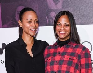 Zoe Saldana with her sister Cisley