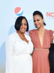 Zoe Saldana with her sister Mariel