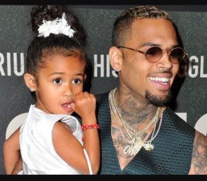 Chris Brown with his daughter Royalty Brown