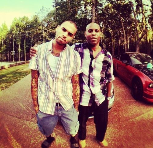 Chris Brown with his father Clinton Brown