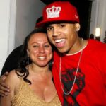 Chris Brown with his mother Joyce Hawkins