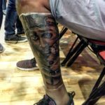 Kevin Durant tattooed Tupac's face on his legs