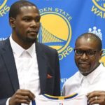 Kevin Durant with his father Wayne Pratt