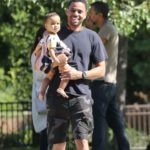 Michael Ealy with his daughter Elijah Brown