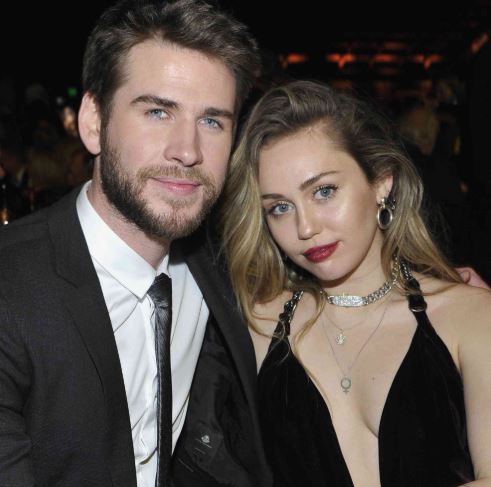 Miley Cyrus with her husband Liam Hemsworth
