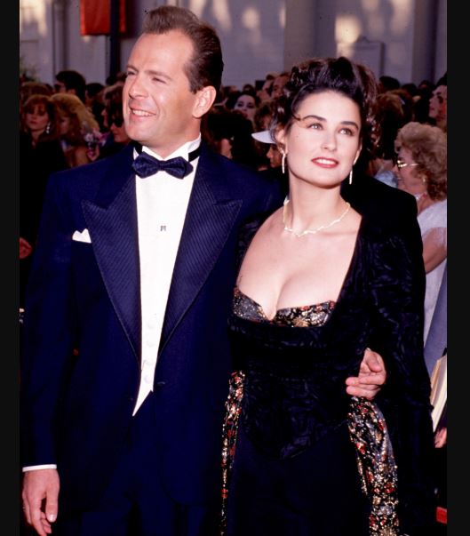 Bruce willis with his ex wife Demi Moore image