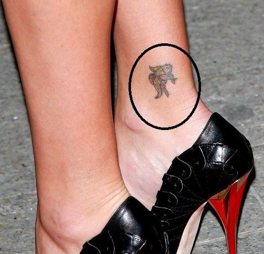 Charlize Theron tattoo on her ankle
