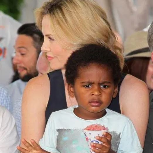 Charlize Theron with her adopted son Jackson Theron