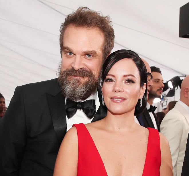 David Harbour with his wife Lily Allen