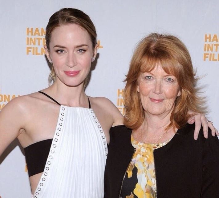 Emily Blunt with her mother Joanna Blunt