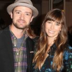 Justin Timberlake with his wife Jessica Biel image