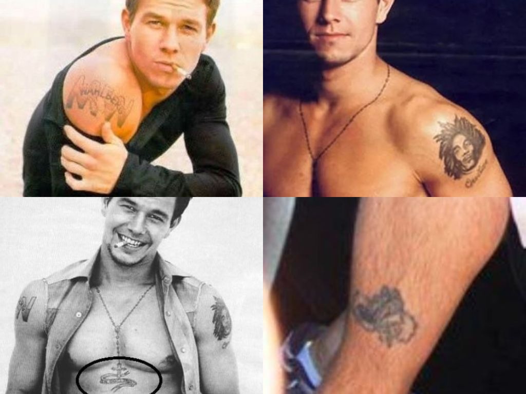 Mark Wahlberg tattoos which he have removed now