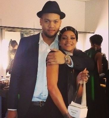 Rihanna with her brother Rorrey