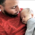 Stephen Curry with his son Canon Curry
