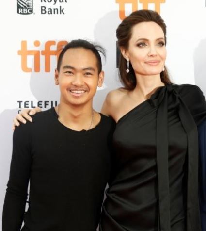 Angelina Jolie with adopted son Maddox Chivan
