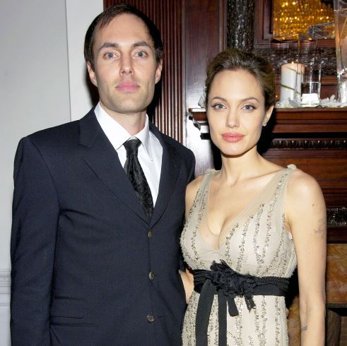 Angelina Jolie with brother James Haven