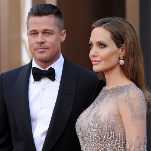 Angelina Jolie with ex-husband Brad Pitt