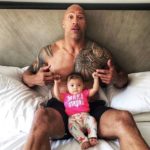 Dwayne Johnson with his daighter Tiana