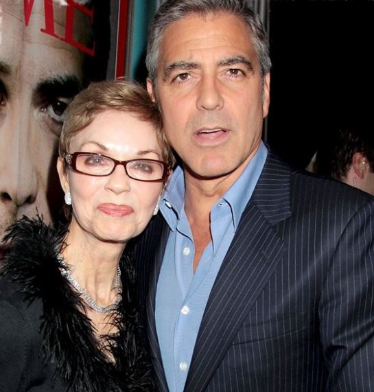 George Clooney with mother Nina Warren Clooney