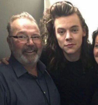 Harry Styles with step father Robin Twist