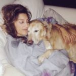 Jennifer Esposito with her pet dog