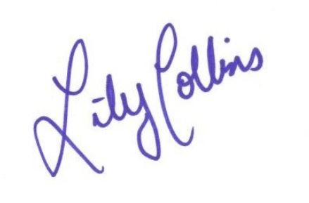 Lily Collins signature