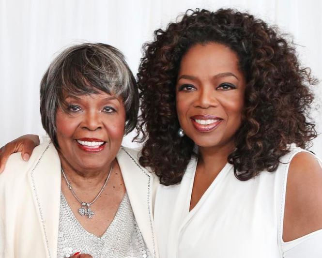 Oprah Winfrey with mother Vernita Lee