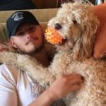 Alexander Ludwig with pet