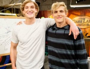 Logan Paul with younger brother Jake Paul