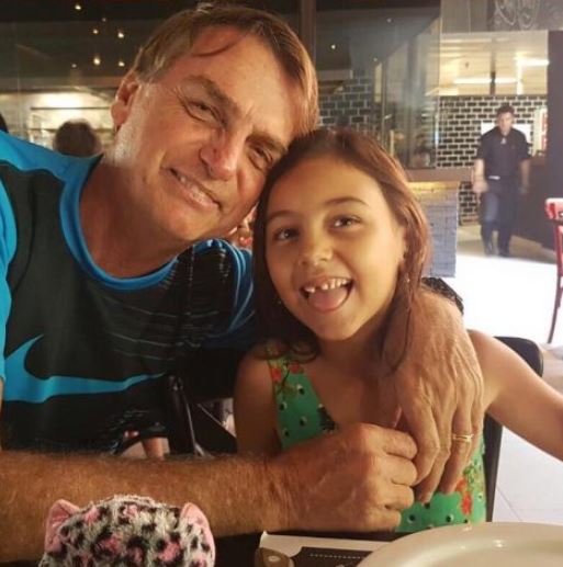 Jair Bolsonaro with daughter Laura Bolsonaro