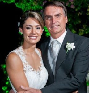 Jair Bolsonaro with wife Michelle Reinaldo image | Celebrities InfoSeeMedia