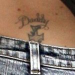 Khloe Kardashian tattooed word DADDY on her lower back