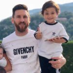 Lionel Messi with son Mateo Messi Roccuzzo